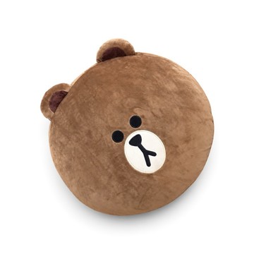 LINE FRIENDS 【酷酷熊大】圓形大抱枕