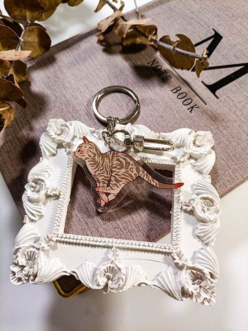 ME191_跑跑貓running cat /晶透吊飾