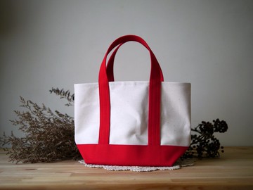 經典托特包 Msize(短帶) kinari x red -原生白x紅-