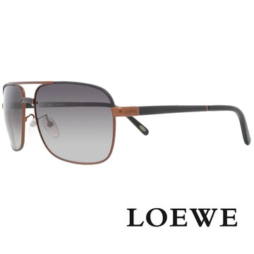 LOEWE 羅威大理石紋金屬款太陽眼鏡(消光咖啡/黑 SLW434-0R73)