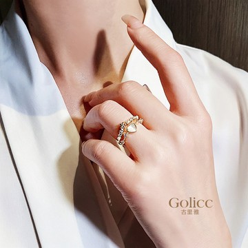 【Gulicc】戒指 花瓣貓眼指環