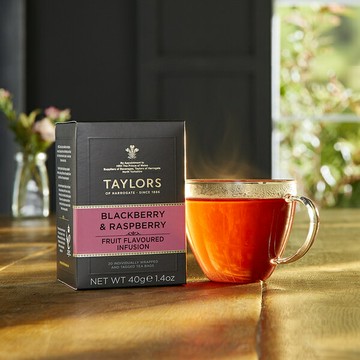 (新品上市)英國 Taylors 莓果茶(無咖啡因) -皇家約克夏紅牌&泰勒茶包系列- Blackberry and Raspberry Infusion Tea 2gx20入/盒