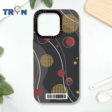 TRON IPHONE 16 PRO 日系和風圓點律動系列 防摔 MAGSAFE 磁吸 太空載具殼 透黑 手機殼
