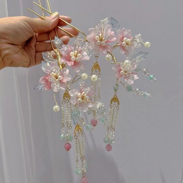 燕燕精品高顏值小眾貓咪優雅公主發簪發飾漢元素復古風長款可愛 z8093