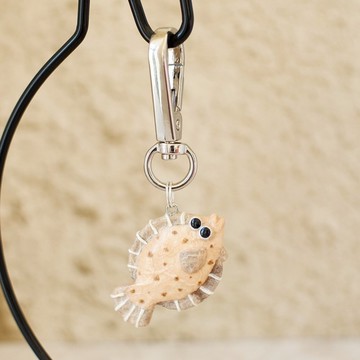 和紙小物 鑰匙圈 比目魚 砂擬態款 海魚