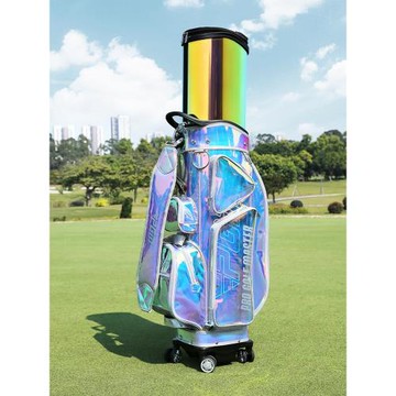 新款韓版炫彩高爾夫球包女士防水伸縮包托運包 四輪平推 航空包