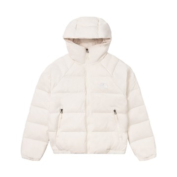 the north face 美國 女 防風防潑水連帽羽絨外套米白7qvv/登山/戶外/保暖外套