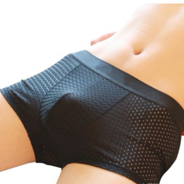 四角內褲 L-4XL 4色入 男士內褲 速乾 冰絲 平角褲 四角內褲 中腰 超薄透氣青年網眼學生內褲  男性內著【壹號站