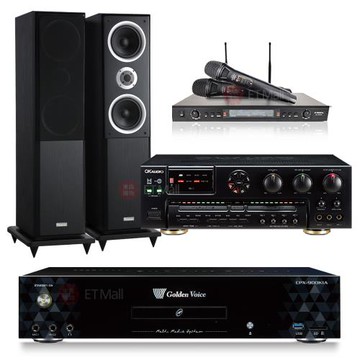 金嗓 CPX-900 K1A伴唱機 4TB+OKAUDIO AK-7擴大機+SR-889PRO無線麥克風+Polestar W-260主喇叭