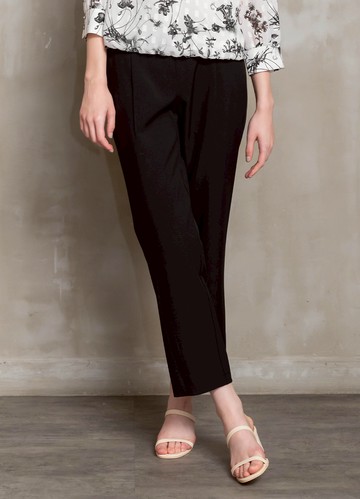 質感都會厚雪紡大褶九分褲