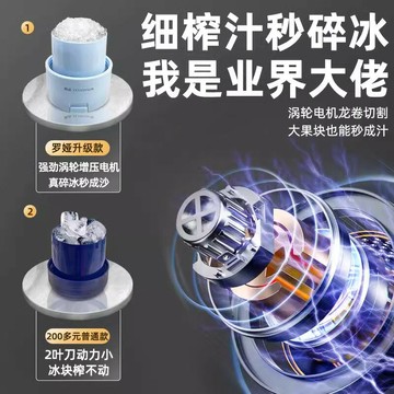 羅婭榨汁桶榨汁機小型便攜式大容量榨汁杯家用電動小型噸噸桶