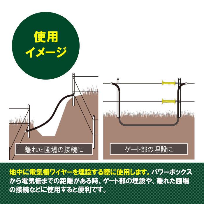 電気柵 電気さく ケーブル  二重絶縁 ケーブル 被覆 地下埋設 埋め込み ファームエイジ FAR夢