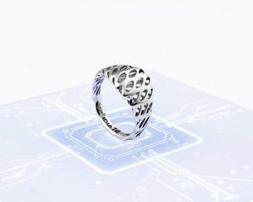 多孔結構B款雙層戒指 鏡面原色 不鏽鋼 抗過敏 台灣製造