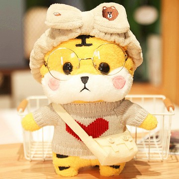 可愛老虎公仔虎年吉祥物玩偶本命年禮物生肖虎娃娃布偶毛絨玩具萌