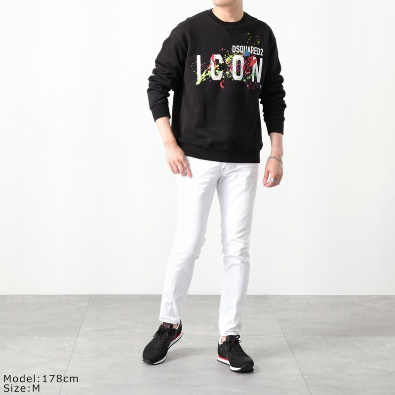 DSQUARED2 ディースクエアード トレーナー Icon Splatter Sweat