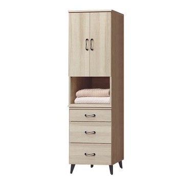 Boden-美娜2尺開放式二門三抽衣櫃