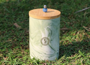 寵物骨灰/毛髮/紀念瓶 - L size-大理石-綠