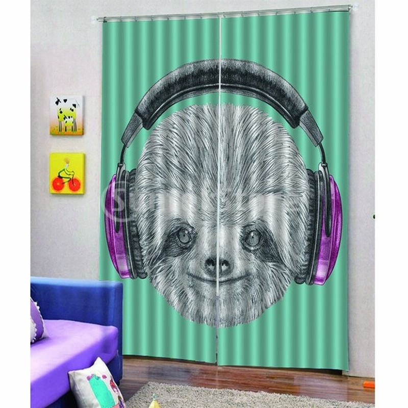 かわいい犬の音楽パターンを聴くとホームウィンドウカーテン 通販 Lineポイント最大0 5 Get Lineショッピング