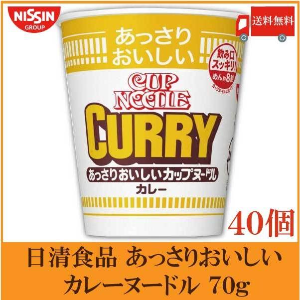 日清食品 あっさりおいしいカップヌードル カレー 70g×40個 (20個入×2ケース) 送料無料