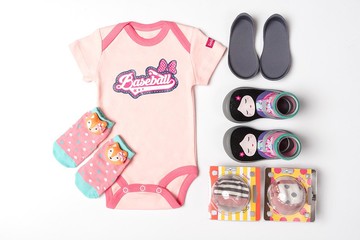 【聖誕禮盒】【Feebees】棒球女孩禮盒組(包屁衣款)