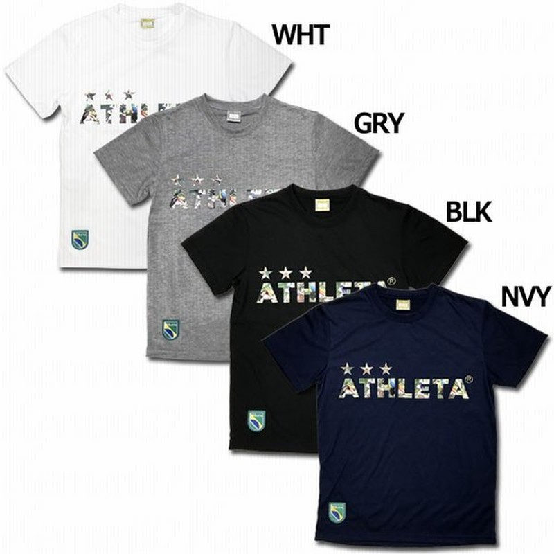 ブラジルリーフ柄ロゴtシャツ Athleta アスレタ サッカーフットサルウェアーgk 037 通販 Lineポイント最大0 5 Get Lineショッピング