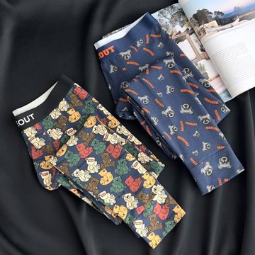 男士秋褲男純棉薄款保暖褲潮男秋冬打底線褲青年彈力運動修身襯褲