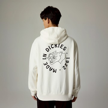 Dickies男款米白色內抓絨背部大圖案印花休閒連帽大學T|DK0A868BC48