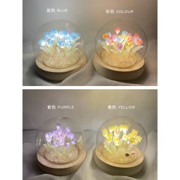 diy郁金香小夜燈送男友女友閨蜜生日禮物新年紀念日創意手工材料