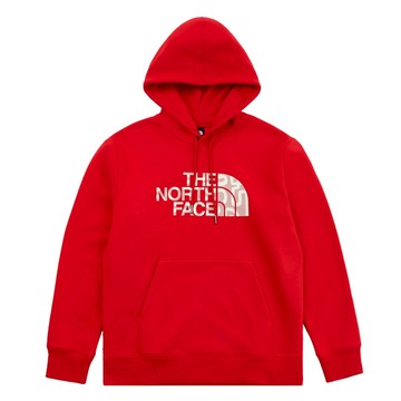 男女款紅色趣味蛇年印花長袖帽T｜8CFV682