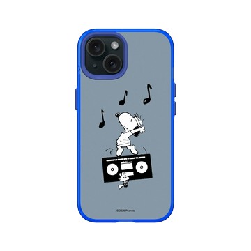 iPhone 15 Clear 激光藍 - 史努比 Snoopy - 隨音樂搖擺吧！