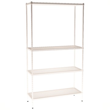 [客尊屋]粗管/沖孔/45x120x225hcm 白騎士沖孔 四層架白騎士