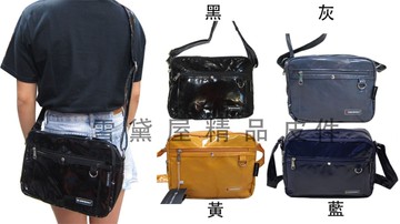 ~雪黛屋~COUTION 側背包中容量二層主袋防水鏡面特多龍600D隨身輕便包外出休閒ACB1371