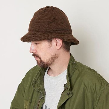 日系阿美卡嘰針織盆帽割破復古秋冬漁夫帽美式街頭乞丐破洞針織帽