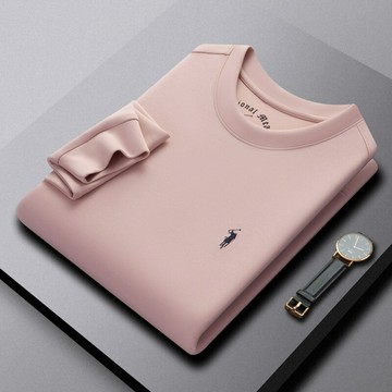 【新款熱賣】保羅高端空氣尾男士衛衣潮流刺繡馬標圓領長袖休閑T恤打底秋季百