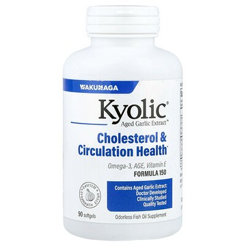 Kyolic, 陳蒜提取物™，膽甾醇和循環健康，90 粒軟膠囊