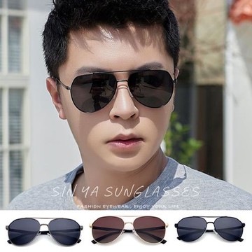 【SINYA】經典飛行員偏光框墨鏡 Polarized太陽眼鏡 駕駛太陽眼鏡 超輕量18g 防眩光/抗UV400 N937