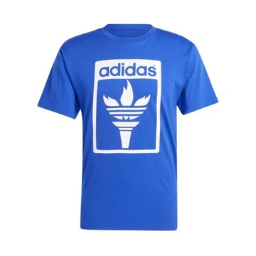 Adidas Trefoil Torch T JJ1221 男 短袖 上衣 T恤 運動 休閒 三葉草 純棉 舒適 藍