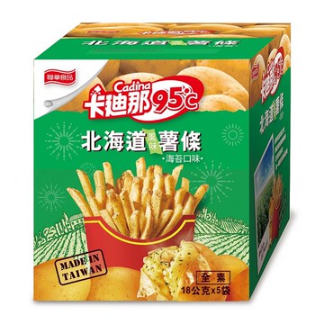 卡廸那95℃海苔口味薯條18Gx5包