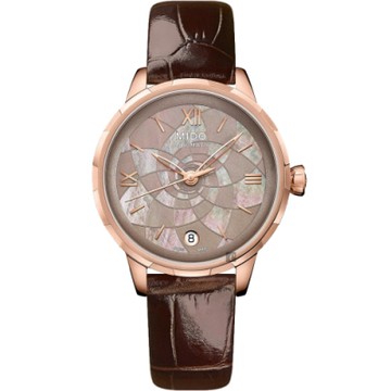 MIDO 美度 官方授權 Rainflower 花雨機械女錶 新年開運 送禮推薦-34mm M0432073616800