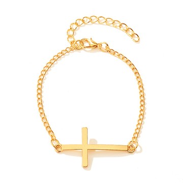 【RJ New York】忠誠無私的愛十字架腳鍊腳鏈(金色)