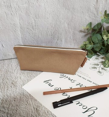 日常系列筆袋/鉛筆盒/限量手工包/亞麻棕款