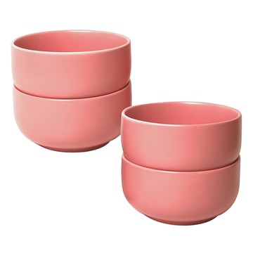 NEOFLAM FIKA PINK 陶瓷餐碗四件組  陶瓷餐碗4個  蜜桃  1組