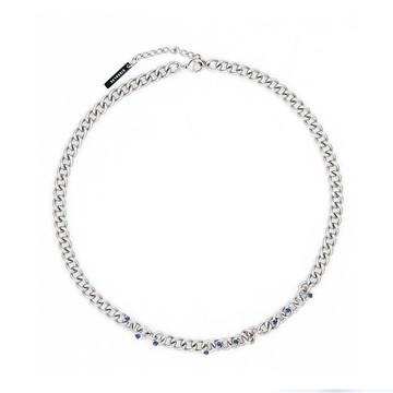 【野蠻生長】DISSOLVE 手鑲尖晶藍鋯石編織項鍊 I 情侶同款可調節