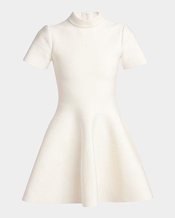 Fit-Flare Knit Mini Dress