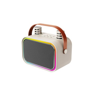 便利生活小物 無線音箱 雙麥克風音響 分體式K歌話筒音響 炫彩雙音箱k歌一體麥克風 便攜式音箱 大功率手提音響