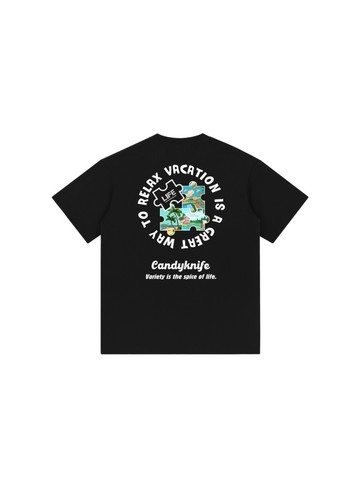 純棉短袖T恤男女學生夏裝國潮原創印花情侶裝女生上衣 印花寬鬆情侶短袖T 上衣女 美式t  韓版T 大學T