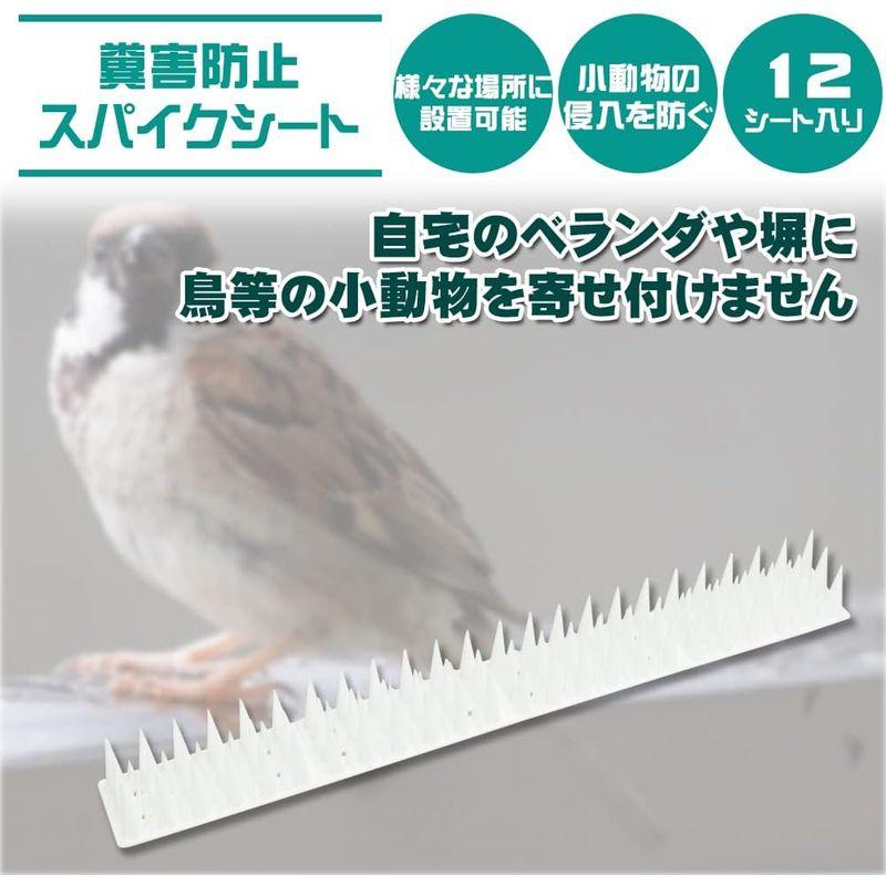 鳥よけ とげマット 長さ40cm セット 害鳥対策 カラス 鳩 糞被害防止 ベランダ 塀