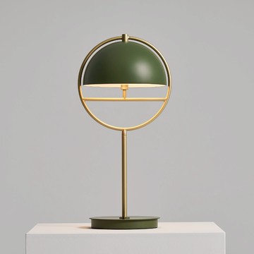 HUAN 圜 陪伴桌燈｜台灣 SEEDDESIGN喜的燈飾 - 霧白+流沙金-110v