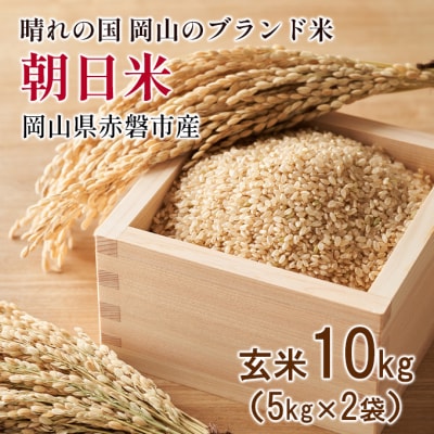 玄米 朝日米 10kg 5kg×2袋 晴れの国 岡山 赤磐市産 [NO5765-0886]