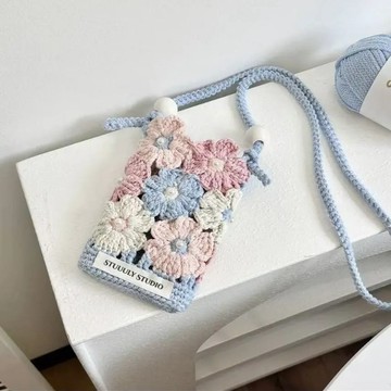台灣現貨 手機包 編織 DIY 材料包 手作 手做 生日禮物 畢業禮物 KH0011